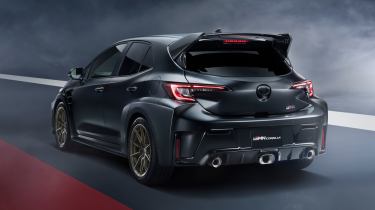Toyota GRMN Corolla - black rear angled