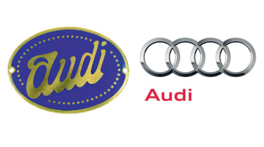 Audi badges old and new