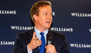 Prime Minister David Cameron Formula One Williams factory