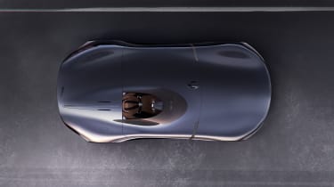 Jaguar Vision Gran Turismo Roadster virtual concept top down view - Grant Turismo 7  screenshot