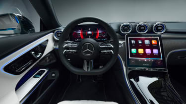 Mercedes CLE Coupe - steering wheel and infotainment screen