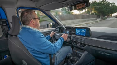 Auto Express editor-at-large John McIlroy driving the Ford Tourneo Courier