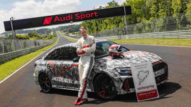 Audi RS 3 facelift disguised 2024 nurburgring