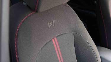 Hyundai Kona Electric - N line seat trim detail