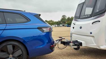 Volkswagen Passat R-Line - caravan attached to the tow bar