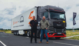 MAN eTGX truck test: Dan Lester and Chris Rosamond