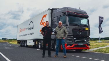 MAN eTGX truck test: Dan Lester and Chris Rosamond