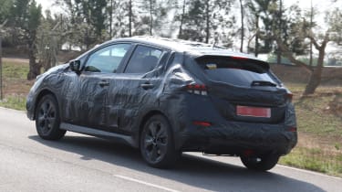 Nissan Leaf 2018 spy shot rear quarter