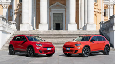 Fiat 600e Red and 600e LaPrima - front 
