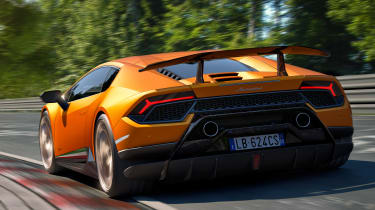 Lamborghini Huracan Performante - rear track cornering