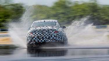 Hyundai Ioniq 6 N prototype - rear drifting (wet)