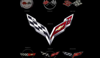 2014 Chevrolet Corvette crossed flags logo
