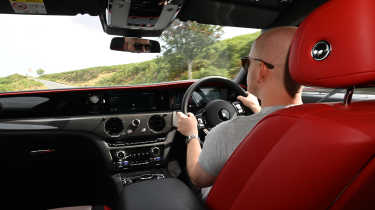Alex Ingram driving the Rolls-Royce Black Badge