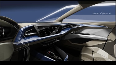 Audi Q4 e-tron concept - interior sketch 