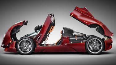 Pagani Utopia Roadster - all doors and compartments open