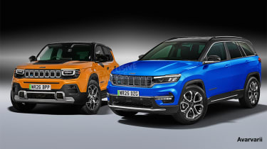 Jeep Compass and Renegade EVs render
