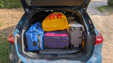 Audi A6 Avant e-tron boot filled with luggage