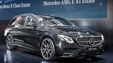 Mercedes E-Class Estate - launch AMG 43 front quarter