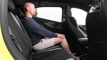 Alex Ingram sat in the BYD Dolphin Surf Comfort