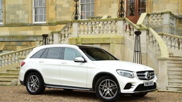 Mercedes GLC vs BMW X3 vs Audi Q5 - Merc front quarter