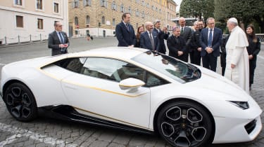 Pope Francis Lamborghini Huracan side