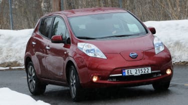 Nissan Leaf front cornering