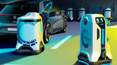Volkswagen EV charging robot - action
