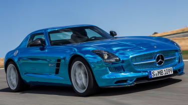 Mercedes SLS AMG Electric Drive front tracking