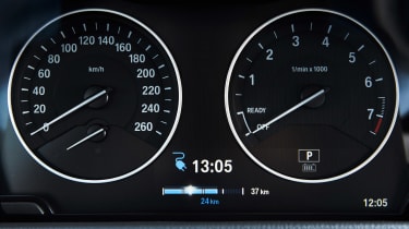 BMW 2 Series Active Tourer plug-in hybrid - dials