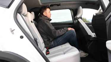 Renault Scenic - rear seats with Head of digital content, Steve Walker