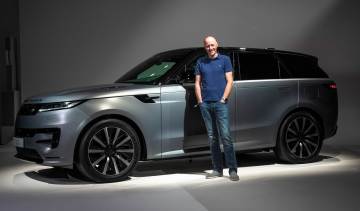 Phil McNamara with the Range Rover Sport Electric