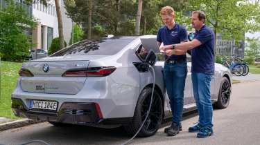 BMW i7 prototype with solid state battery - rear 3/4