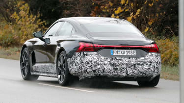 Audi E-Tron GT facelift (camouflaged) - rear action