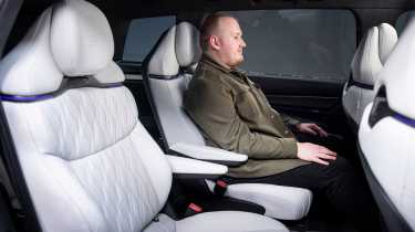 Ellis Hyde sat in the Audi Q9