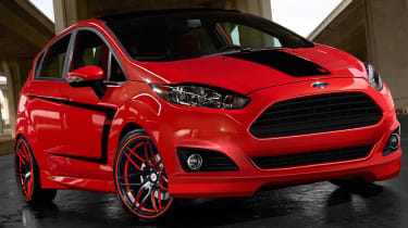 Ford Fiesta ST modified by 3dCarbon with a new body kit and retro-looking graphics.