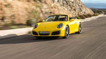 Porsche 911 Carrera S Cabriolet front tracking