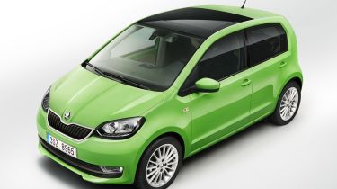 Skoda Citigo facelift 2017 - green front overhead