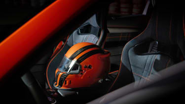 Genesis GV80 Coupe Concept - crash helmet on centre armrest