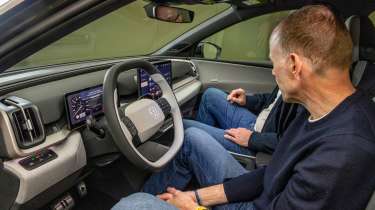 Phil McNamara sat in the Volkswagen ID. Cross