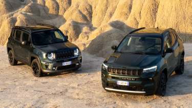 Jeep Renegade and Compass North Star - front 3/4