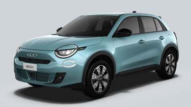 Fiat 600 Hybrid - blue front 3/4