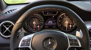 Mercedes CLA 45 AMG steering wheel