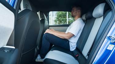 Alastair Crooks sat in the Volkswagen ID. Polo