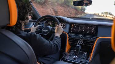 Jordan Katsianis driving the Bentley Flying Spur Speed