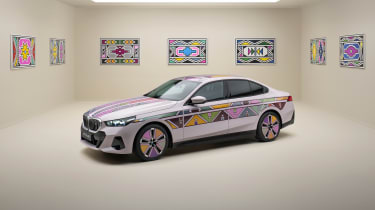 BMW i5 Nostokan art car - front quarter static 