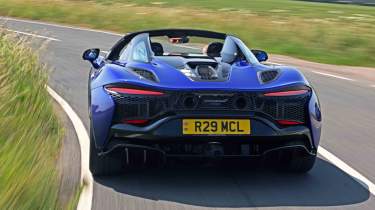 McLaren Artura Spider - rear, full width, cornering