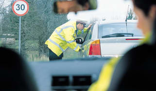 Policeman and motorist