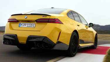 BMW M5 with M Performance parts - dynamic rear 3/4 tracking