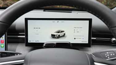New Chery Tiggo 9 2025 UK review - driver's screen
