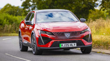 New Peugeot E-408 2025 - front cornering 